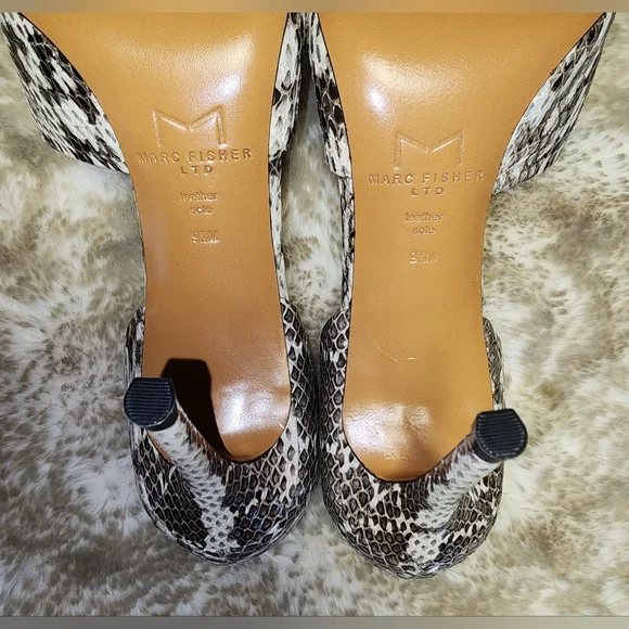 NWOT Marc Fisher Tammy d'Orsay Snake Print Pump - Picture 6 of 8